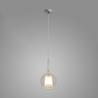 Lustra Suspension en Verre Fumé Rond