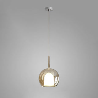 Lustra Suspension en Verre Fumé Rond