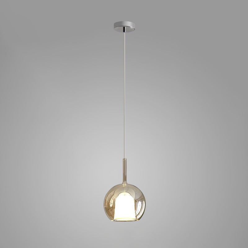 Meliora Suspension en Verre Fumé Rond