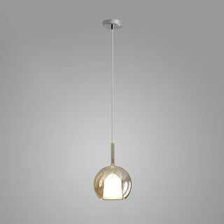 Lustra Suspension en Verre Fumé Rond