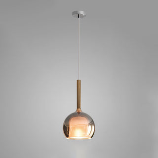Lustra Suspension en Verre Fumé Rond