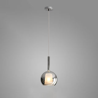Lustra Suspension en Verre Fumé Rond