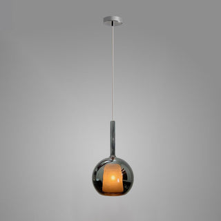 Lustra Suspension en Verre Fumé Rond