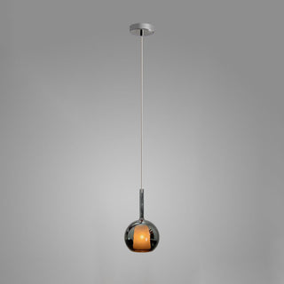 Lustra Suspension en Verre Fumé Rond