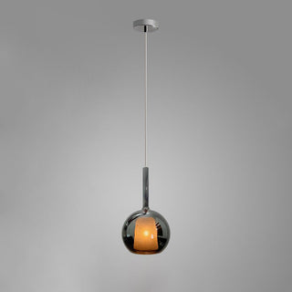 Lustra Suspension en Verre Fumé Rond