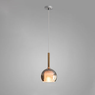 Lustra Suspension en Verre Fumé Rond