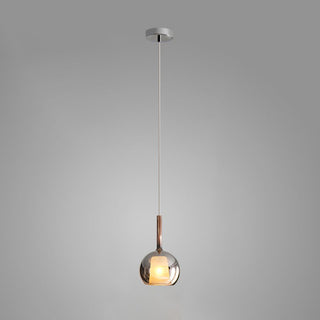 Lustra Suspension en Verre Fumé Rond