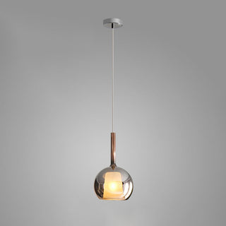 Lustra Suspension en Verre Fumé Rond