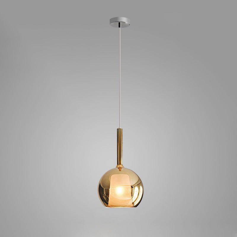 Meliora Suspension en Verre Fumé Rond