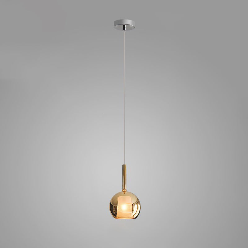 Meliora Suspension en Verre Fumé Rond