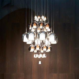 Lustra Suspension en Verre Fumé Rond
