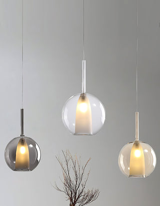 Lustra Suspension en Verre Fumé Rond
