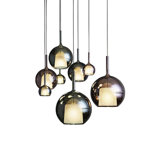 Lustra Suspension en Verre Fumé Rond
