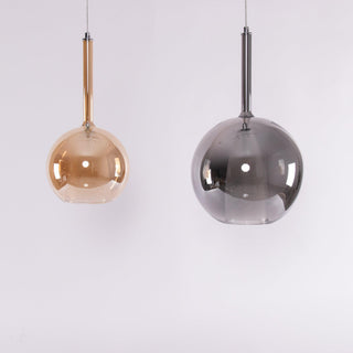 Lustra Suspension en Verre Fumé Rond