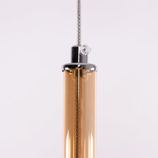 Lustra Suspension en Verre Fumé Rond