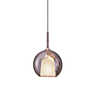 Lustra Suspension en Verre Fumé Rond
