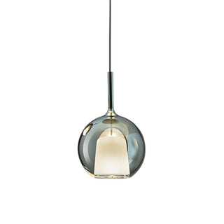 Lustra Suspension en Verre Fumé Rond