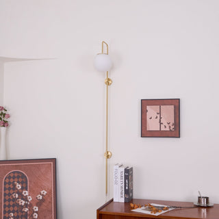 Evshaia Applique Murale Globe Élégance Premium en Laiton et Verre avec Prise