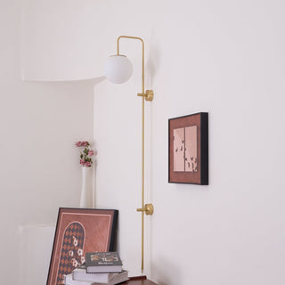 Evshaia Applique Murale Globe Élégance Premium en Laiton et Verre avec Prise