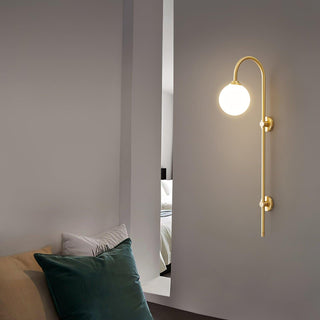 Nyvaris Applique Murale Minimaliste Laiton et Verre