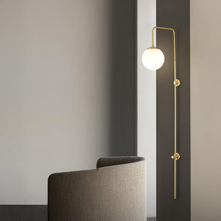 Nyvaris Applique Murale Minimaliste Laiton et Verre