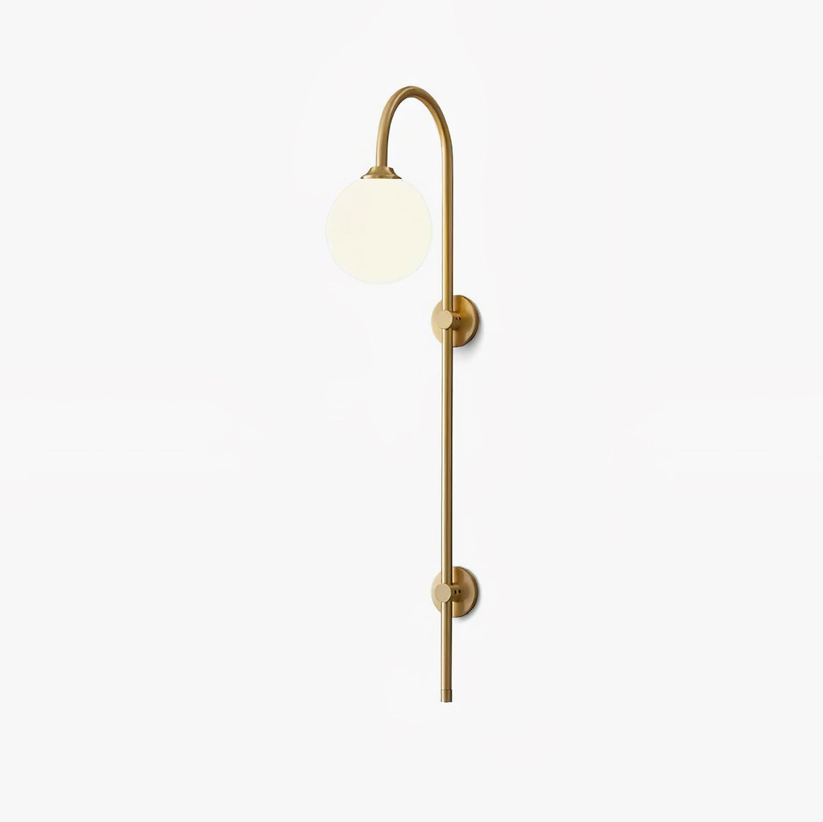 Nyvaris Applique Murale Minimaliste en Verre Globe Laiton