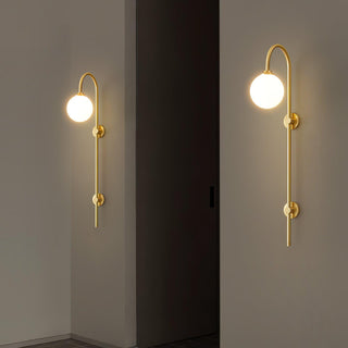 Nyvaris Applique Murale Minimaliste Laiton et Verre