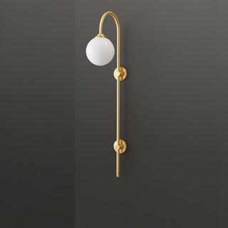Nyvaris Applique Murale Minimaliste Laiton et Verre
