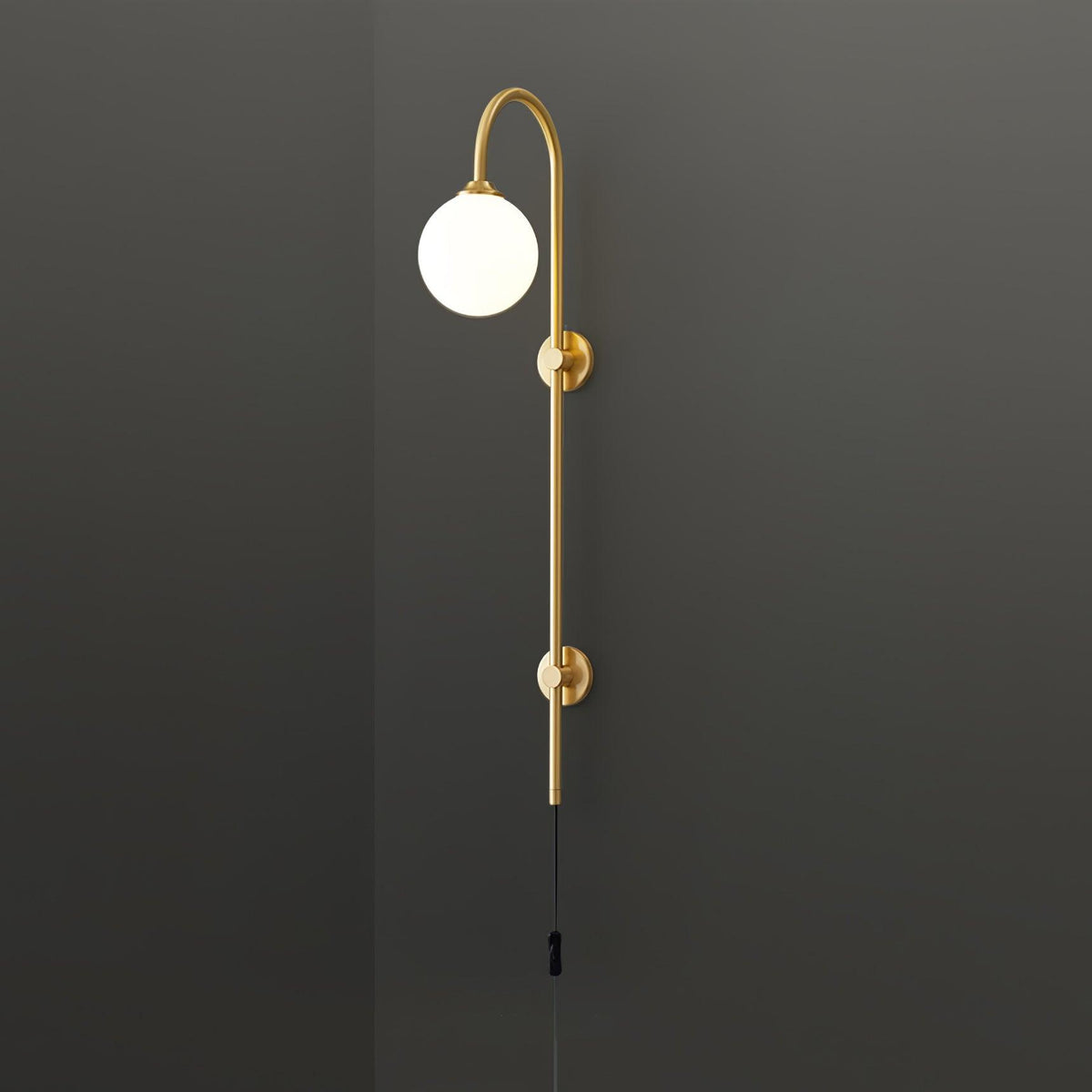 Lioriane Applique Murale Globe Élégance Premium en Laiton et Verre avec Prise