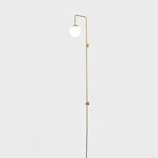Evshaia Applique Murale Globe Élégance Premium en Laiton et Verre avec Prise