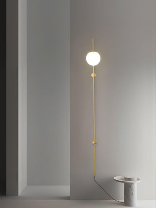 Evshaia Applique Murale Globe Élégance Premium en Laiton et Verre avec Prise