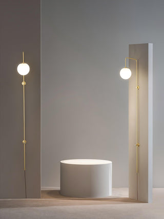 Evshaia Applique Murale Globe Élégance Premium en Laiton et Verre avec Prise