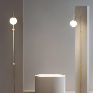 Evshaia Applique Murale Globe Élégance Premium en Laiton et Verre avec Prise