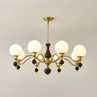 Aurora Globe Sphère Noyer Lustre