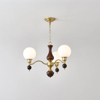 Aurora Globe Sphère Noyer Lustre
