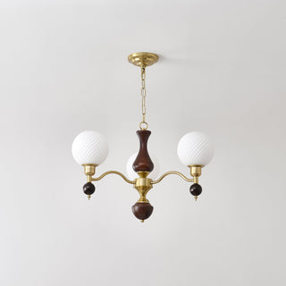 Aurora Globe Sphère Noyer Lustre