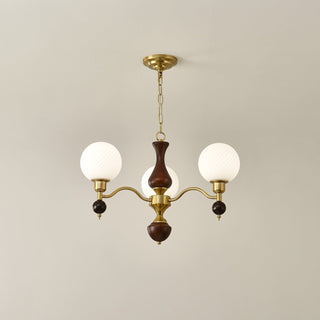 Aurora Globe Sphère Noyer Lustre