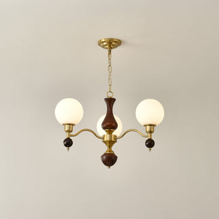 Aurora Globe Sphère Noyer Lustre