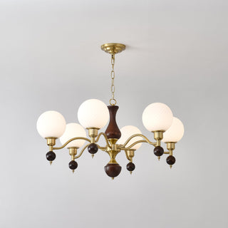 Aurora Globe Sphère Noyer Lustre