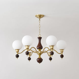 Aurora Globe Sphère Noyer Lustre