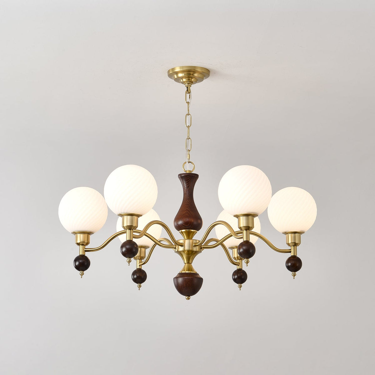 Kalora Globe Sphère Noyer Lustre