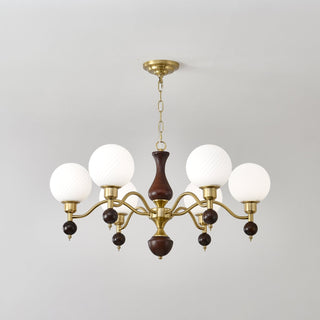 Aurora Globe Sphère Noyer Lustre