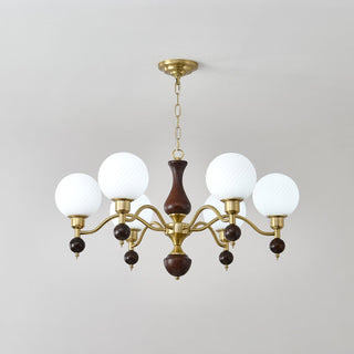 Aurora Globe Sphère Noyer Lustre