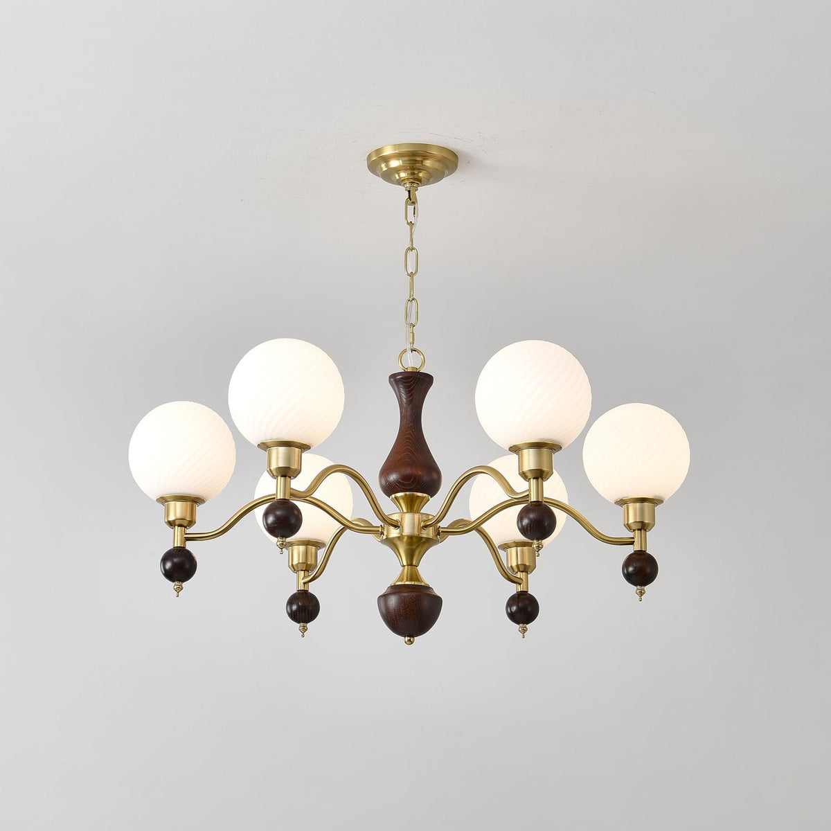 Kalora Globe Sphère Noyer Lustre