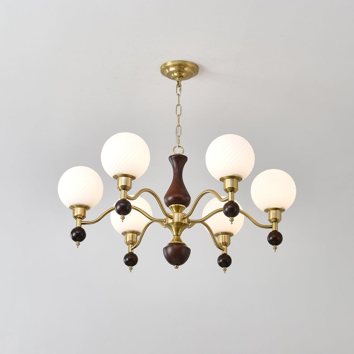 Kalora Globe Sphère Noyer Lustre