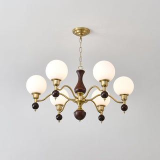 Aurora Globe Sphère Noyer Lustre