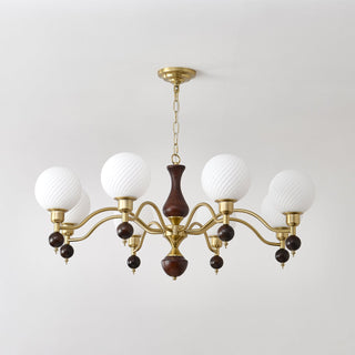 Aurora Globe Sphère Noyer Lustre