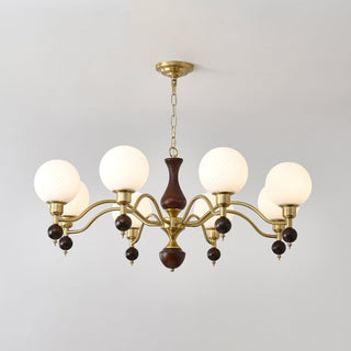 Aurora Globe Sphère Noyer Lustre