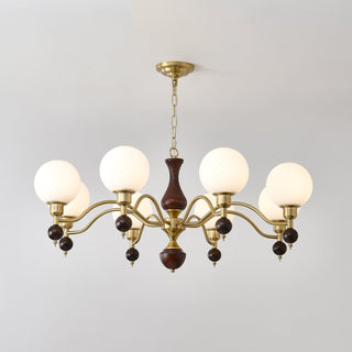 Aurora Globe Sphère Noyer Lustre