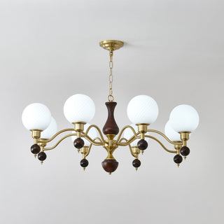 Aurora Globe Sphère Noyer Lustre
